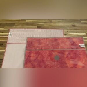 manduka Pink Skidless Yoga Towel bundle